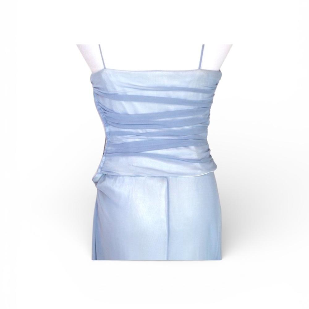 Cache vintage formal gown in light blue - Picture 3 of 7